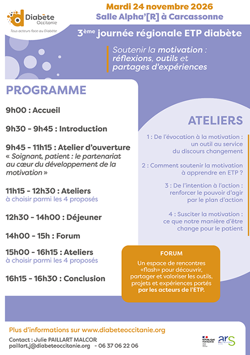 Journée régionale ETP diabète 2026 Journée régionale ETP diabète 2026